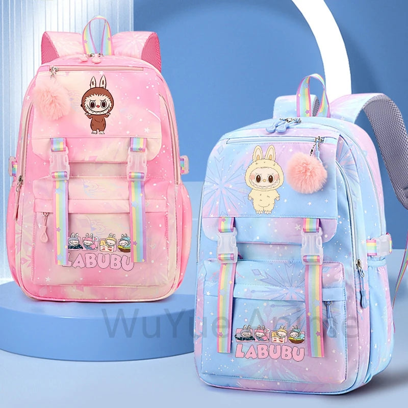 Schattige Labubu backpack rugzak – Waterdichte Ruime capaciteit