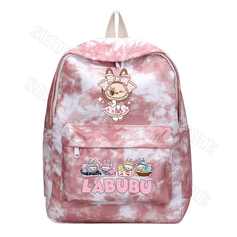 Kinderrugzak Met Schattige Labubu Cartoon Print Voor Schoolgebruik