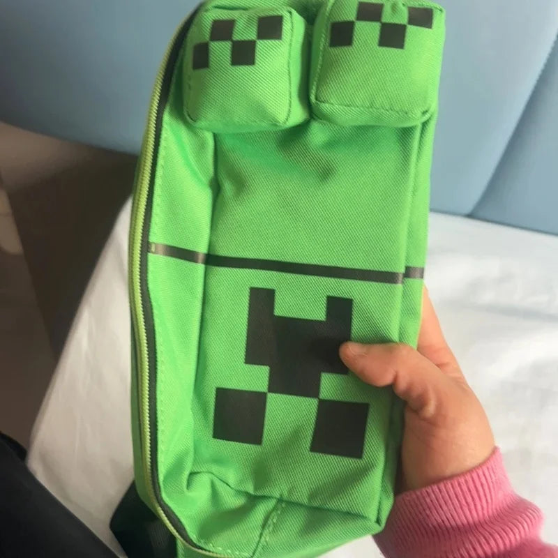 Minecraft Rugzak Creeper Schoudertas Met Cartoon Design En Extra Opbergruimte