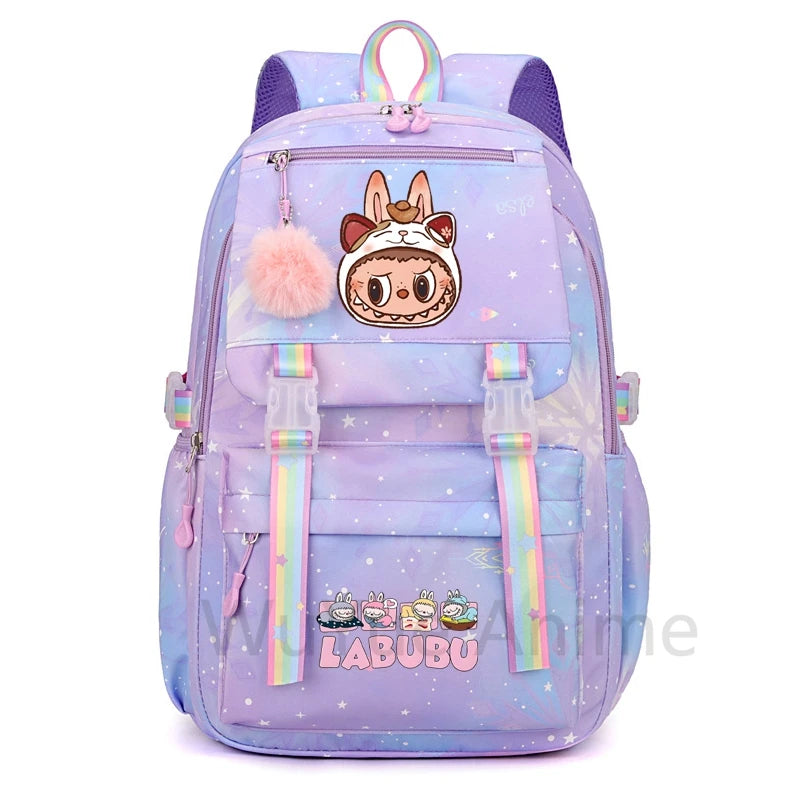 Schattige Labubu backpack rugzak – Waterdichte Ruime capaciteit