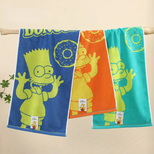 Simpsons Handdoek Katoen Absorberend en Sneldrogend 34x72CM