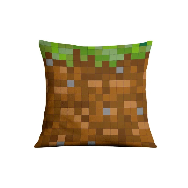 Kussensloop 45x45cm Minecraft Cartoon Stofzuigerbestendig Voor Sofa
