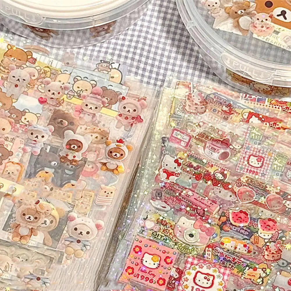 5 Stuks Hello Kitty Rilakkuma Sticker Set Voor Creatieve Projecten