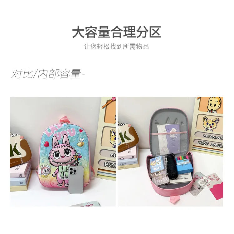 Kinderrugzak Labubu Met 3D Cartoonontwerp En Voor Schoolgebruik