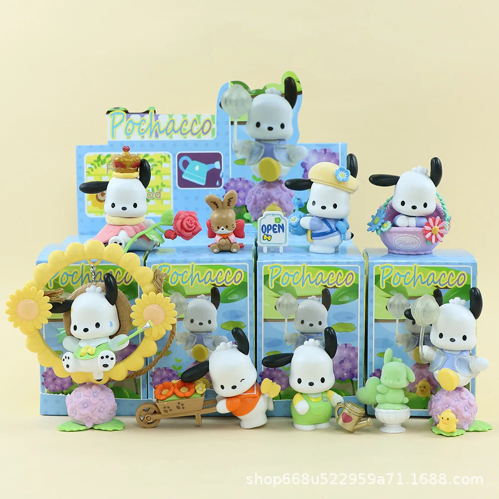 MINISO Kawaii Pochacco Figuren – Schattige Decoratie Voor Meisjes