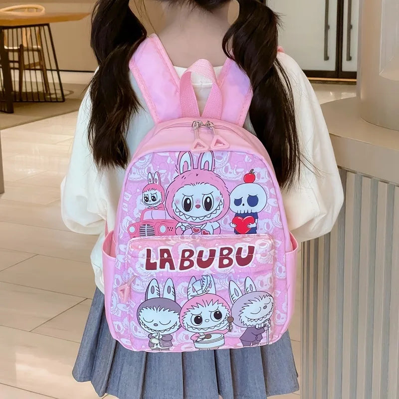 Kinderrugzak Met Schattige Cartoonprint Labubu En Grote Groot Capaciteit