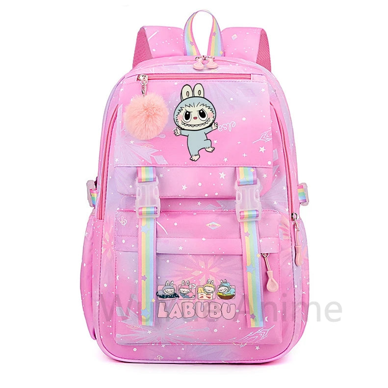 Schattige Labubu backpack rugzak – Waterdichte Ruime capaciteit