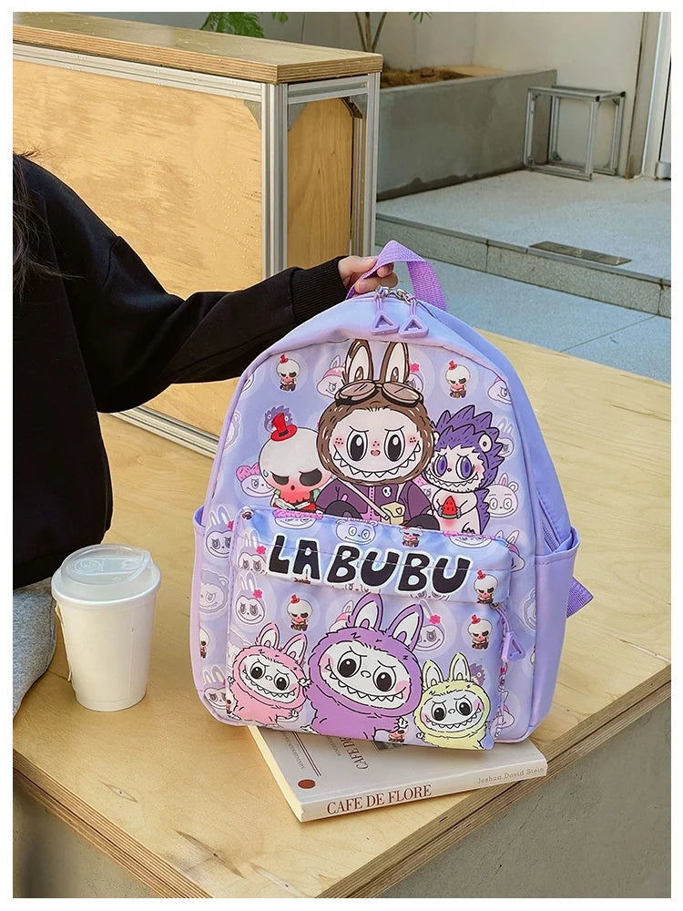 Kinderrugzak Met Schattige Cartoonprint Labubu En Grote Groot Capaciteit