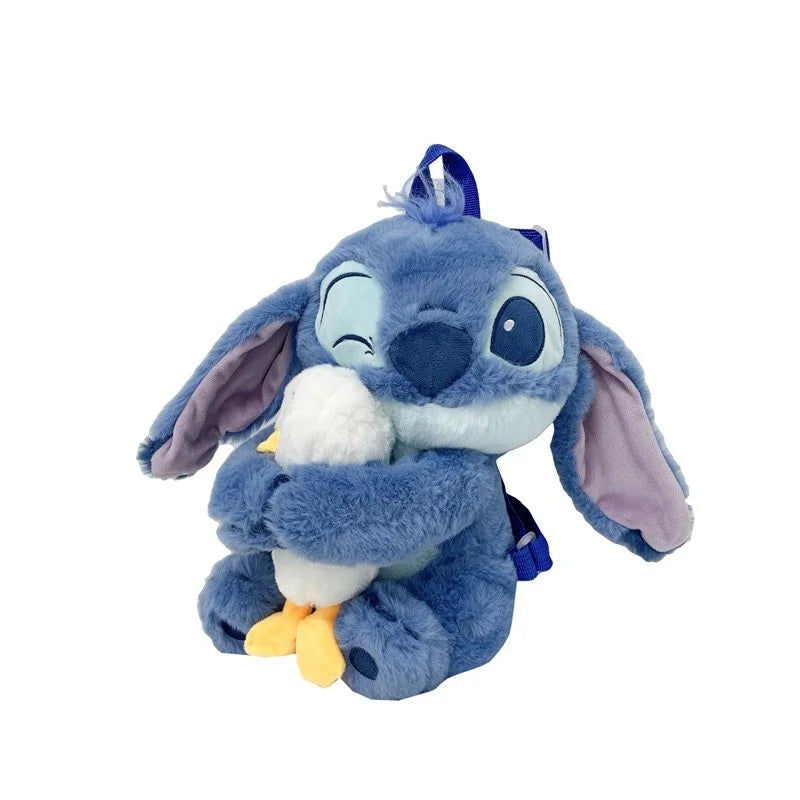 Kawaii Lilo En Stitch Pluche Rugzak – Schattig Cartoon Ontwerp Met Grote Capaciteit