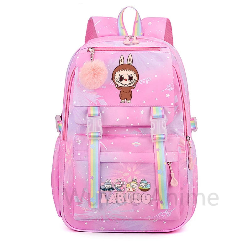 Schattige Labubu backpack rugzak – Waterdichte Ruime capaciteit