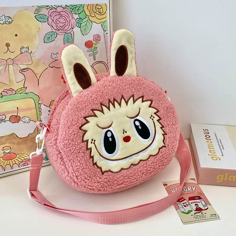 Labubu Crossbody schoudertas – Schattige Pluche Met Grote Capaciteit