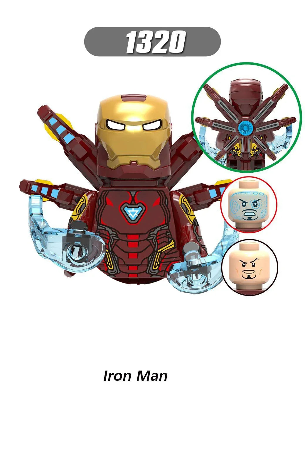 Bouwset met 1002 Marvel Deadpool en Iron Man voor Kinderen