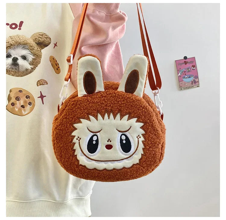 Labubu Crossbody schoudertas – Schattige Pluche Met Grote Capaciteit