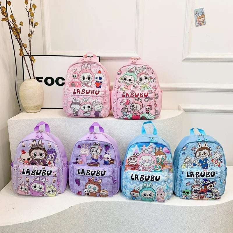 Kinderrugzak Met Schattige Cartoonprint Labubu En Grote Groot Capaciteit