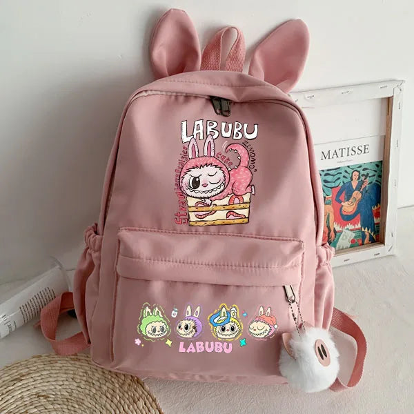 Labubu Rugzak met oren – Schattig Ontwerp Voor School