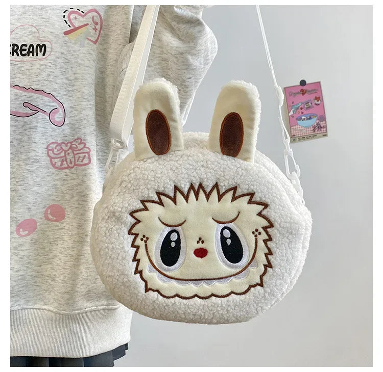 Labubu Crossbody schoudertas – Schattige Pluche Met Grote Capaciteit