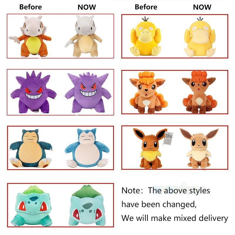 Originele Pokémon Knuffel o.a. Pikachu, Gengar Snorlax 18 tot 30cm