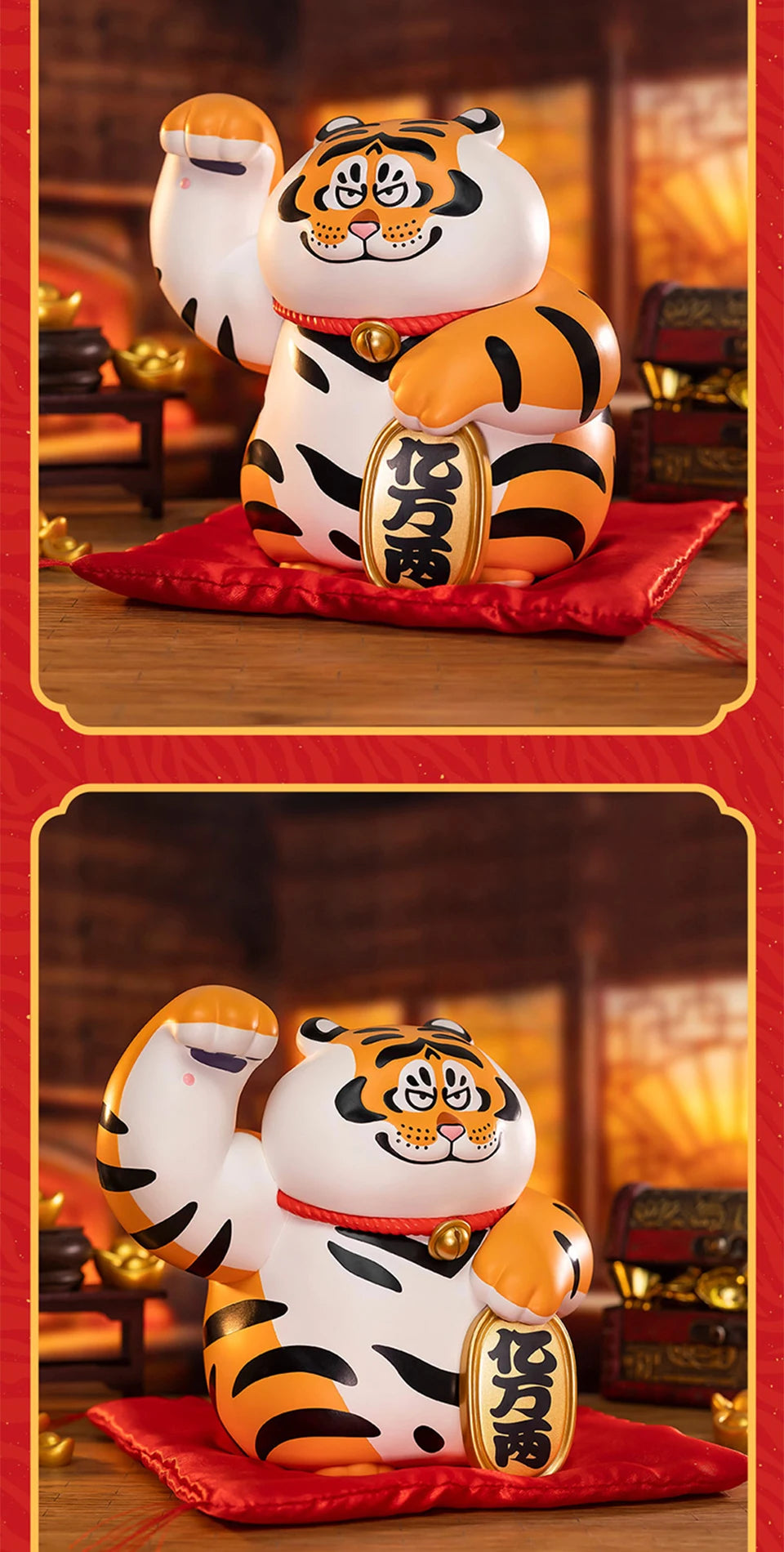 Officiële 52TOYS Chubby Tiger – Verzamelbare Desktop Decoratie met Tijgerkracht