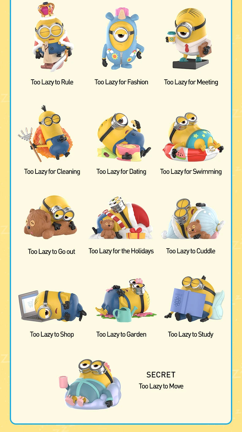 Officiële POP MART Minions Lazy Every Day Series – Mystery Box Vol Verrassingen