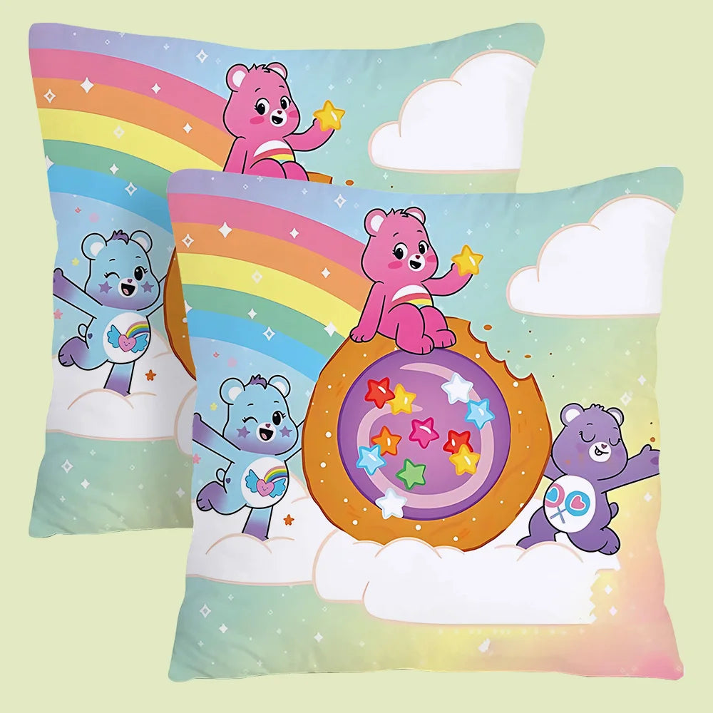 Kussenslopen Cartoon Care Bears Met Dubbelzijdige Print En Zachte Plush