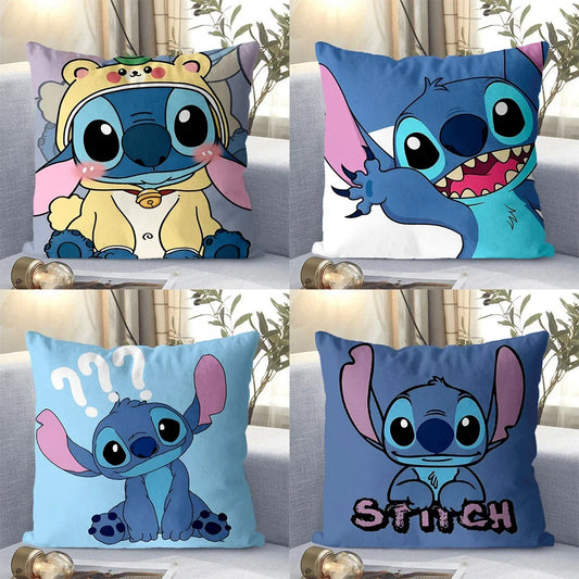 MINISOCN Lilo and Stitch Kussensloop – Schattige Cartoon Decoratie Voor Kinderkamer