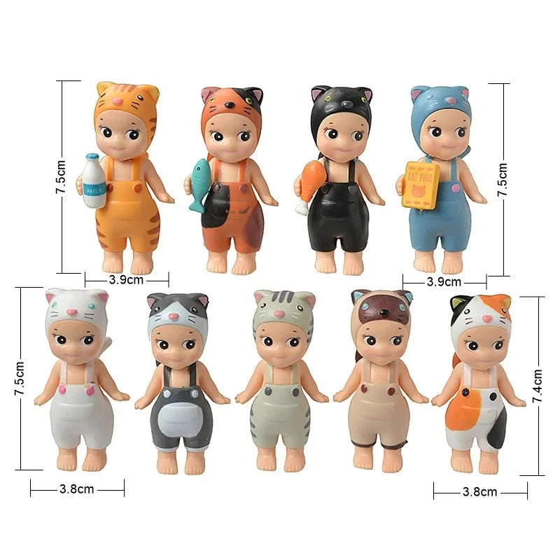 Bandai Nieuwe Engel Fruit Dierenserie Blind Box Animefiguur – Schattige Hippie Pop Voor Kinderen