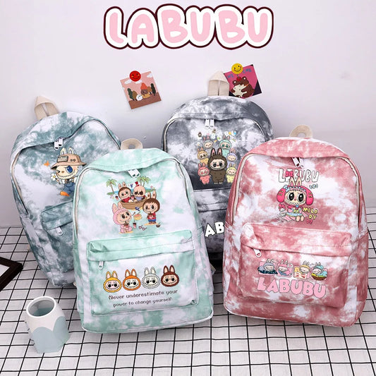 Kinderrugzak Met Schattige Labubu Cartoon Print Voor Schoolgebruik