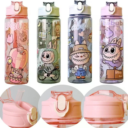 Drinkfles Labubu 800ML Met Rietje EN Voor Kinderen