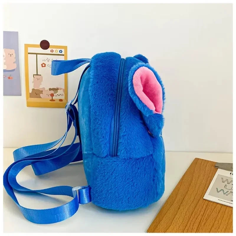 Disney Pluche Rugzak Blauw Stitch - Grote Capaciteit