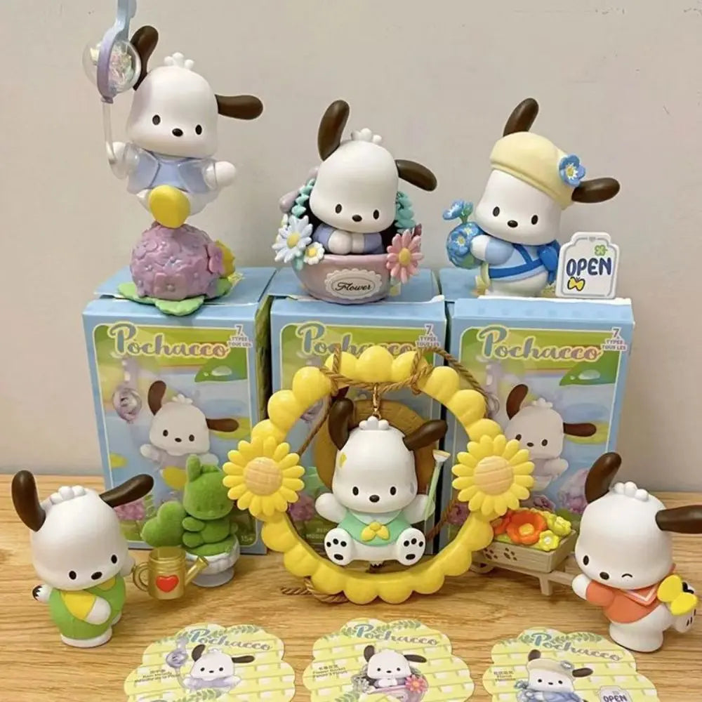 MINISO Kawaii Pochacco Figuren – Schattige Decoratie Voor Meisjes