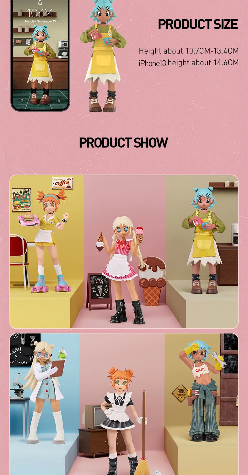 Officiële POP MART Peach Riot Rush Hour Series Figuren – Mysterie Box Vol Verrassingen