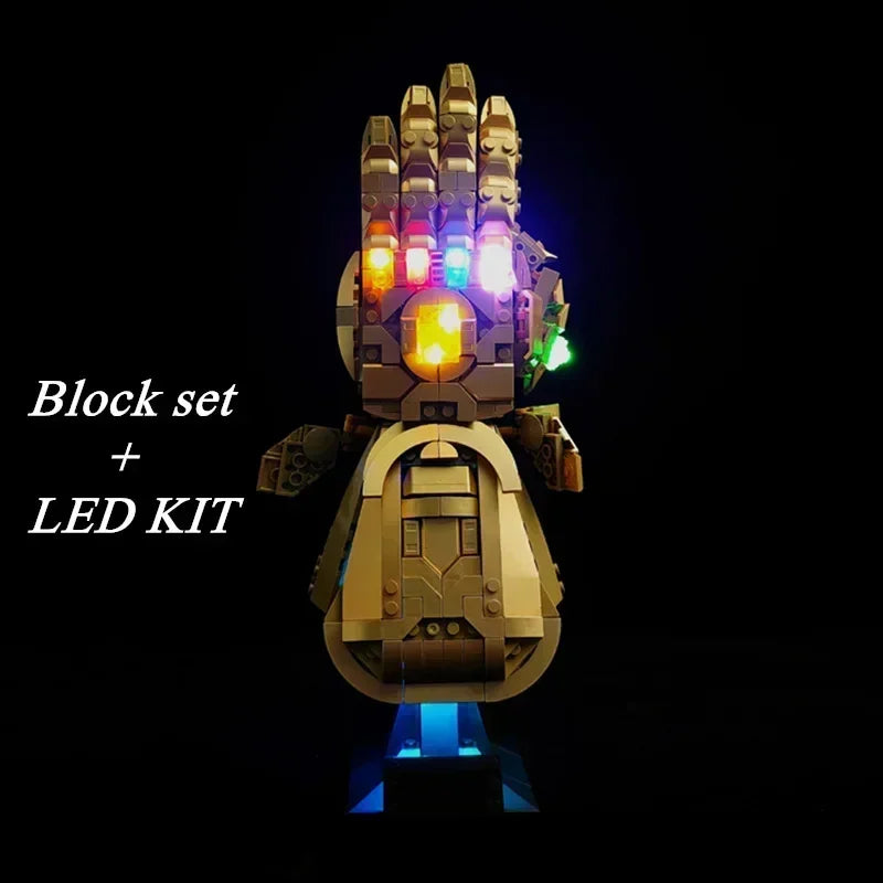Bouwstenen Set Marvel Thanos Nano Infinity Gauntlet Met LED Licht