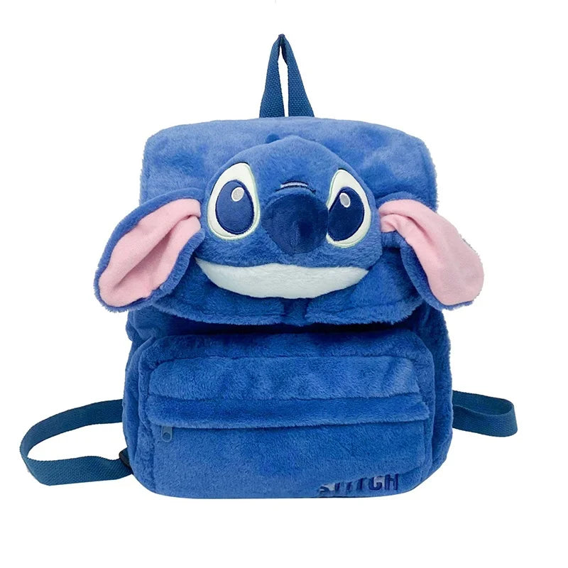 Kawaii Lilo En Stitch Pluche Rugzak – Schattig Cartoon Ontwerp Met Grote Capaciteit