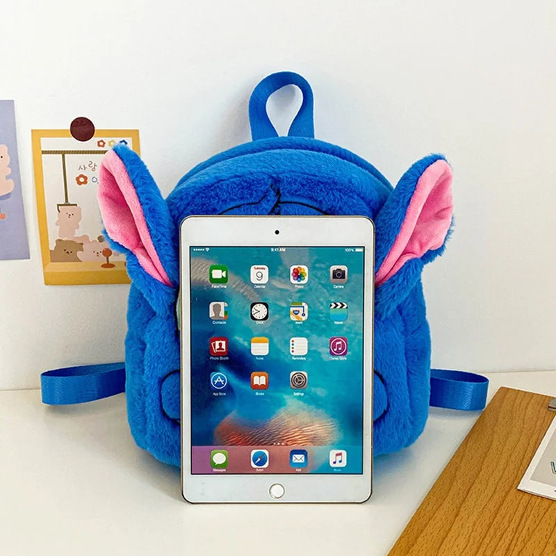 Kawaii Lilo En Stitch Pluche Rugzak – Schattig Cartoon Ontwerp Met Grote Capaciteit
