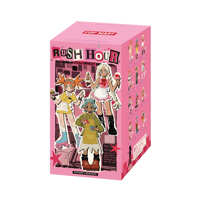 Officiële POP MART Peach Riot Rush Hour Series Figuren – Mysterie Box Vol Verrassingen
