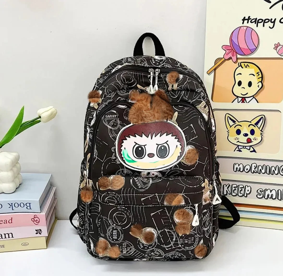 Miniso Labubu Rugzak – Stijlvolle Casual Schooltas Voor Studenten
