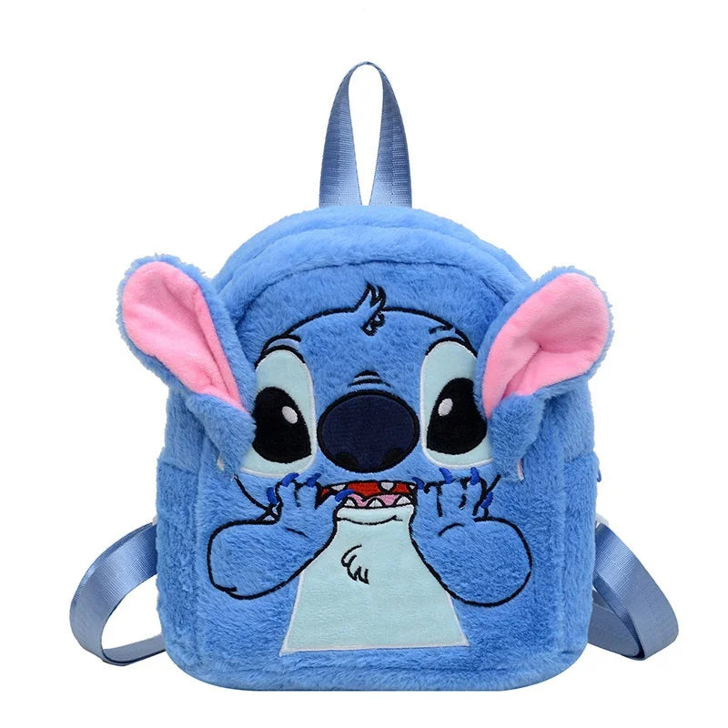 Kawaii Lilo En Stitch Pluche Rugzak – Schattig Cartoon Ontwerp Met Grote Capaciteit