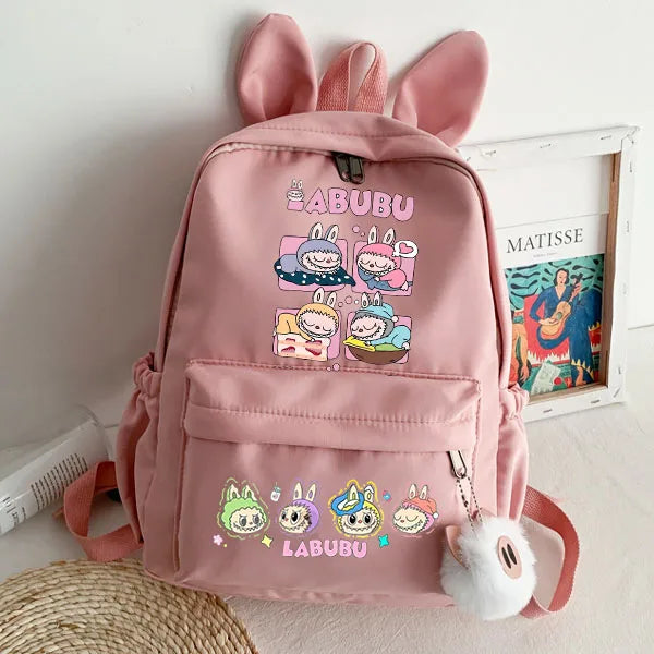 Labubu Rugzak met oren – Schattig Ontwerp Voor School