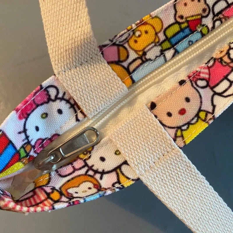 Sanrio Hello Kitty Canvas Tas – Lichtgewicht en Groot