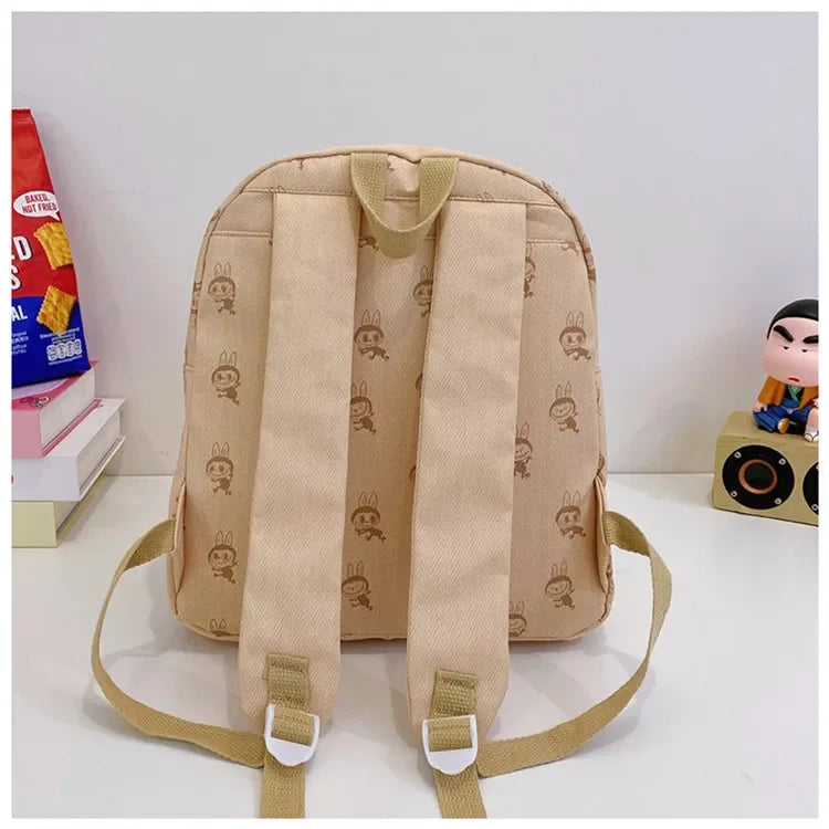 Labubu Schattige Cartoon Plush Rugzak – Perfect voor Kinderen Met Zipper Sluiting