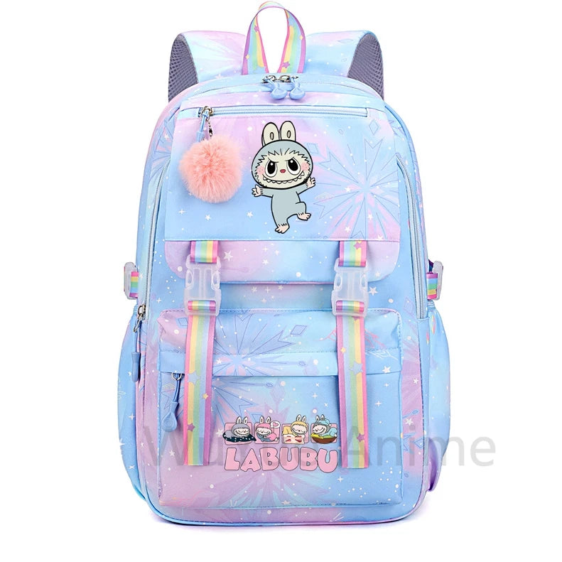 Schattige Labubu backpack rugzak – Waterdichte Ruime capaciteit