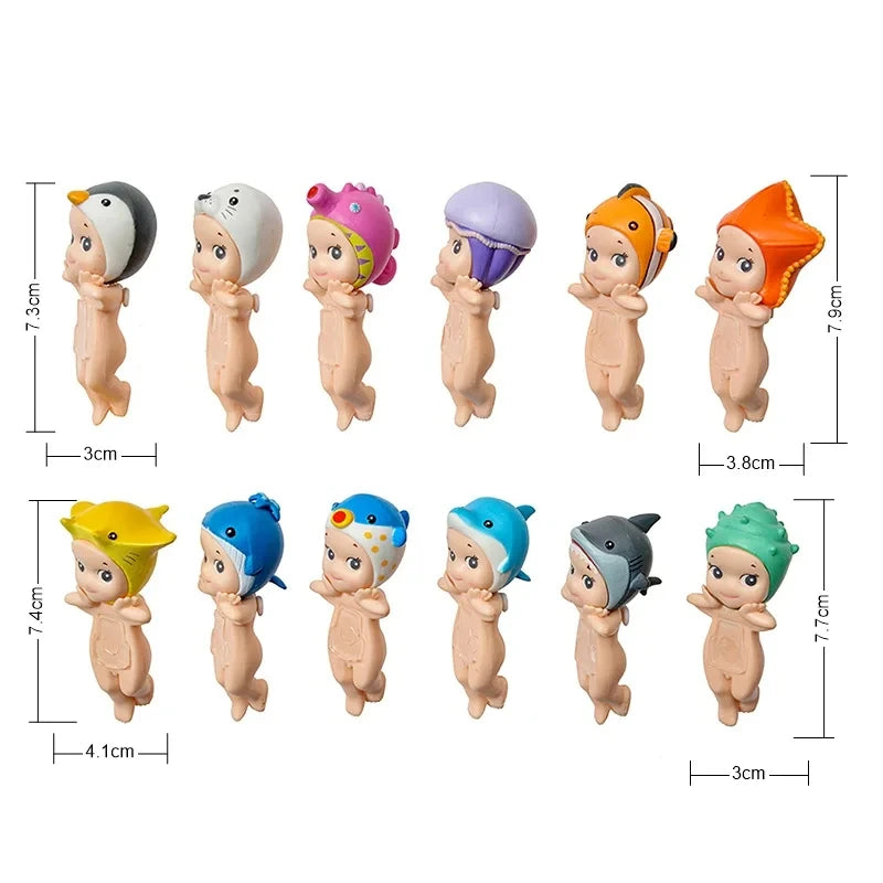 Bandai Nieuwe Engel Fruit Dierenserie Blind Box Animefiguur – Schattige Hippie Pop Voor Kinderen