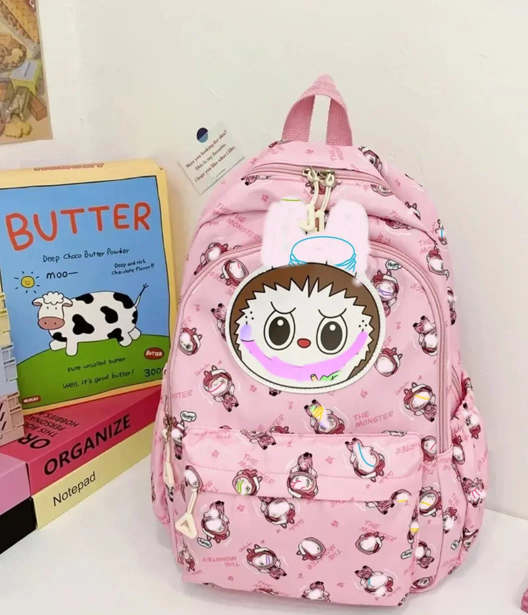 Miniso Labubu Rugzak – Stijlvolle Casual Schooltas Voor Studenten