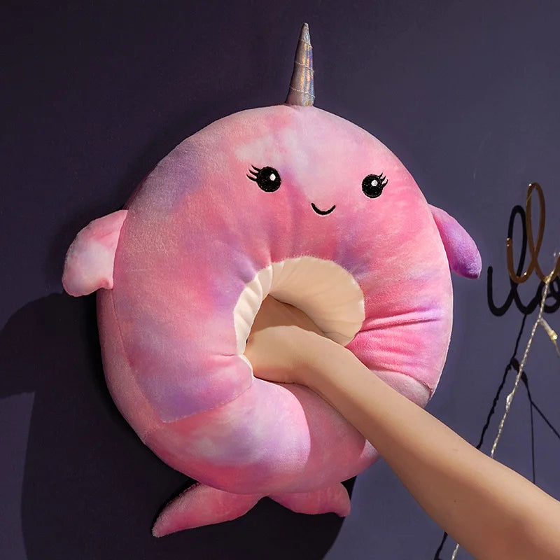LGZAC Knuffelbare Kleurige Narwhal Pluche – Zacht en Schattig Cadeau voor Kinderen