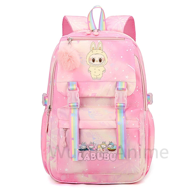 Schattige Labubu backpack rugzak – Waterdichte Ruime capaciteit