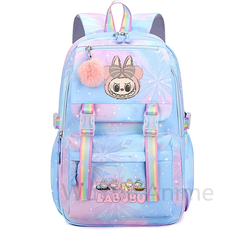 Schattige Labubu backpack rugzak – Waterdichte Ruime capaciteit