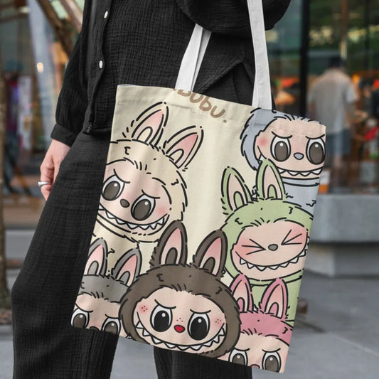 Lisa Same Labubu Canvas Tas – Schattige Cartoon Schoudertas