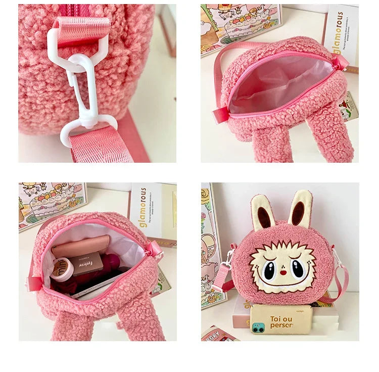 Labubu Crossbody schoudertas – Schattige Pluche Met Grote Capaciteit