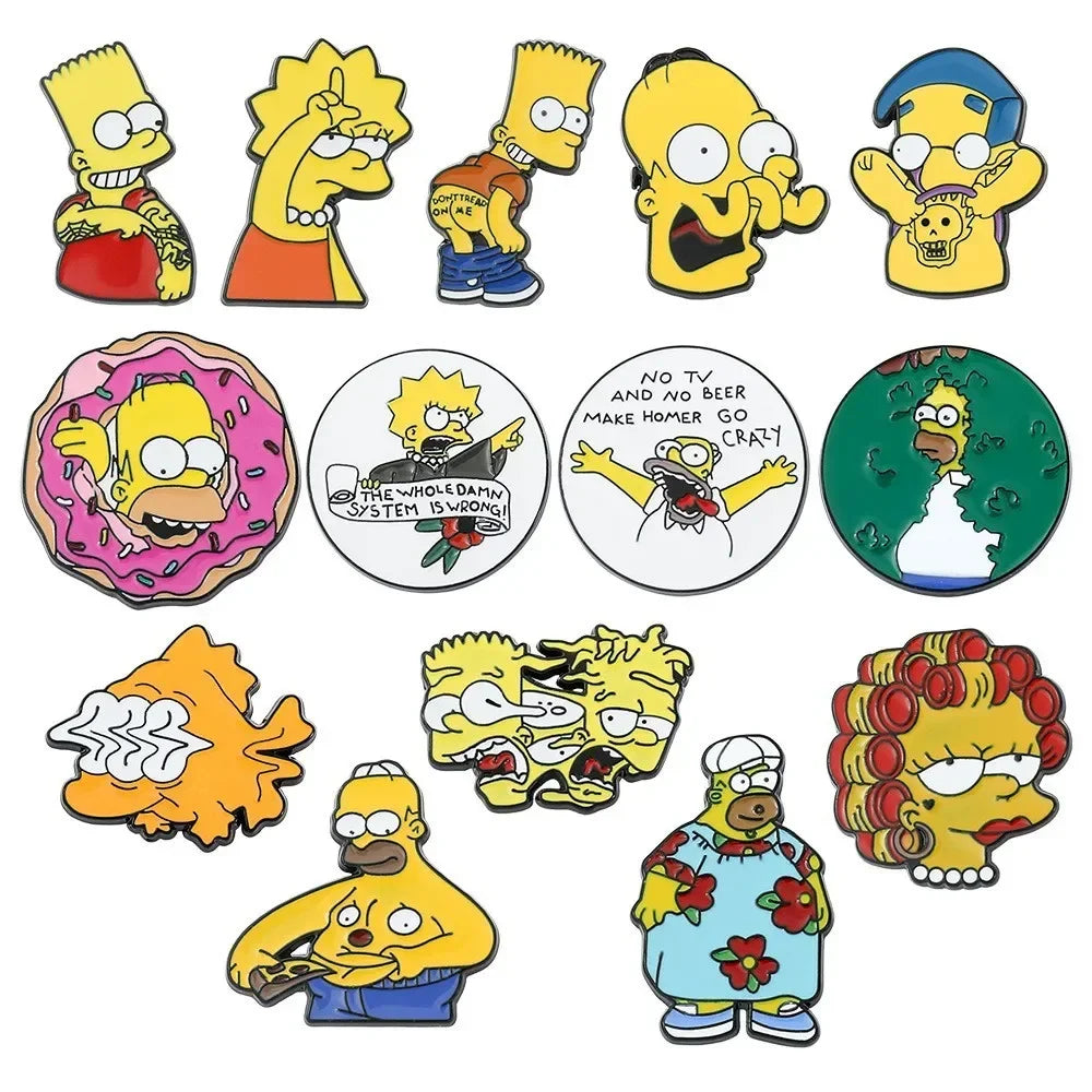 Classic Comedy Anime Pins Broche Van De Simpsons Voor Elke Outfit