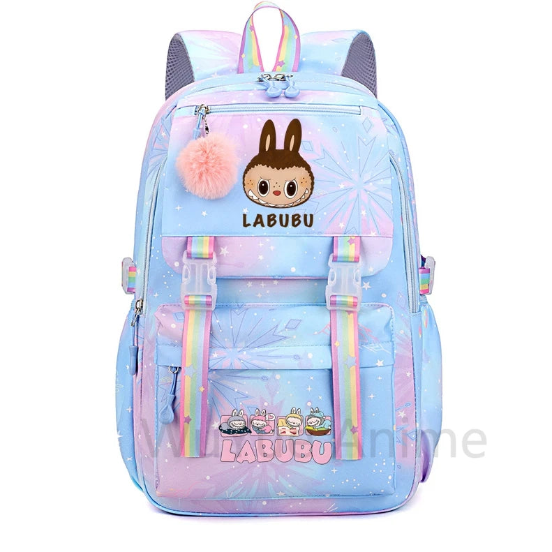Schattige Labubu backpack rugzak – Waterdichte Ruime capaciteit